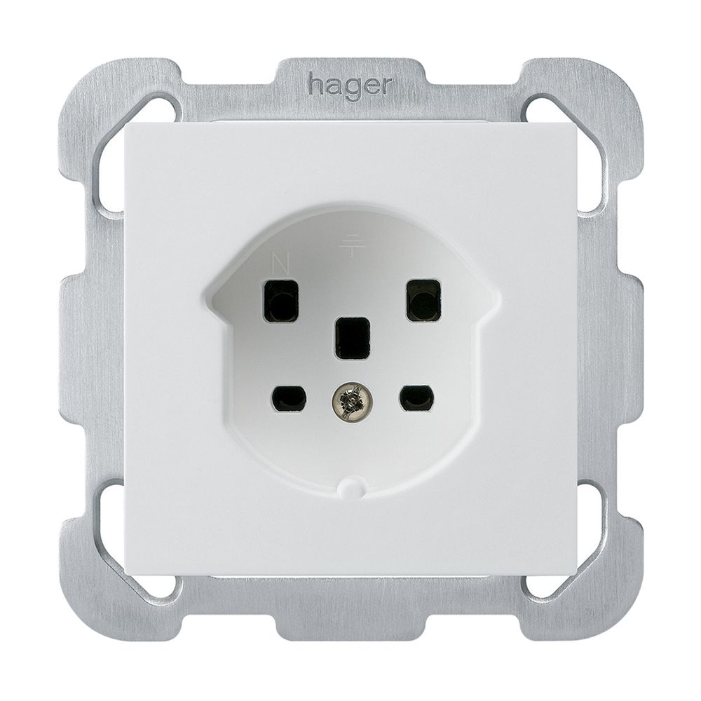 UP-Steckdose HA kallysto Typ 25 mit Steckklemmen weiss