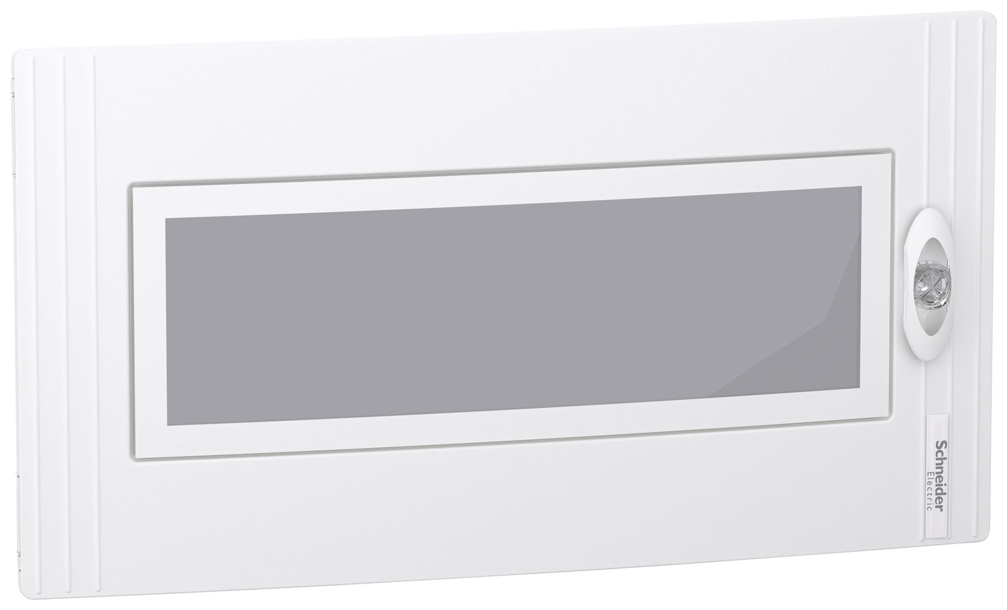 Tür SE PrismaSeT XS für 1×24TE Sichtfenster aus Glas Rahmen weiss 550×300×20mm