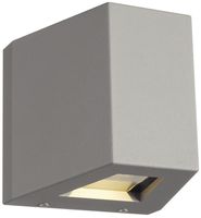 LED-Wandleuchte SLV OUT Beam up/Flood down, 18W 1400lm 3000K IP44 silbergrau