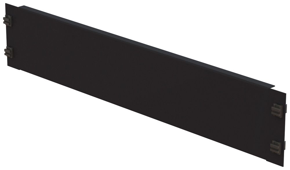 Blindplatte 19" Schnellverschluss 2HE Stahl schwarz