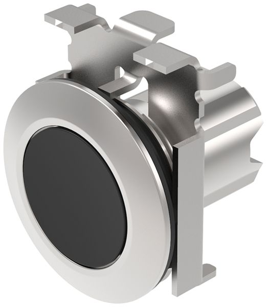 Interruttore INS EAO45, R, nero, anello grigio sabbia, piatto