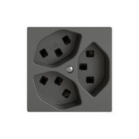 Steckdose EDIZIO.liv SNAPFIX® 3×T23 dgu