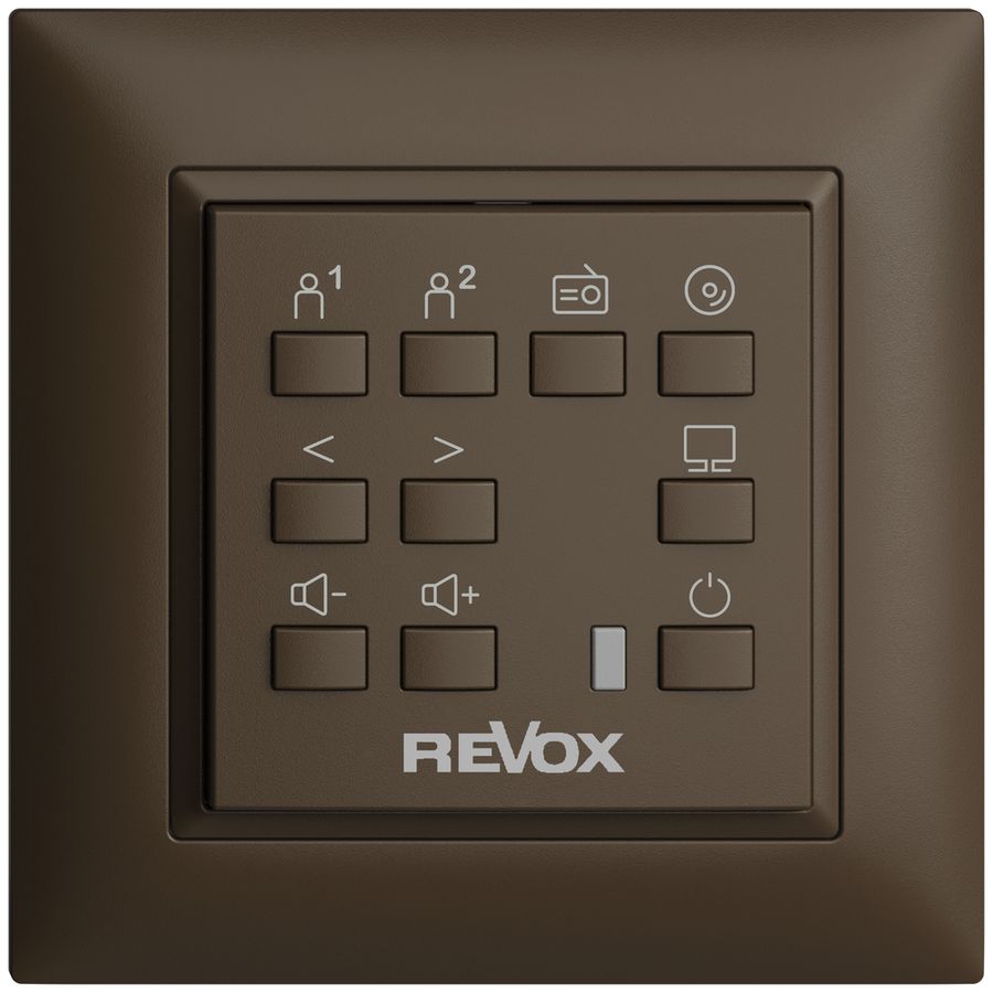 Commande murale EDIZIOdue pour Voxnet FMI, avec 10 bout., LED, IR, coffee