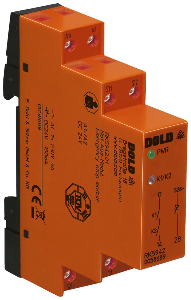 REG-Sicherheitsrelais Dold RK5942.03 NOT-AUS 24VDC 2NO 5A