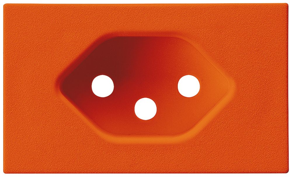 Frontplatte Hager FLF Gr.I (3/5) für 1×Typ 13 mit Rastfeder orange