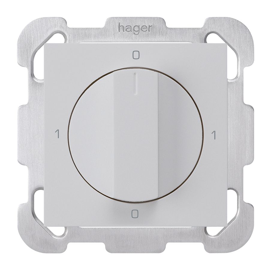 UP-Drehschalter kallysto 0/1L hellgrau mit Drehgriff