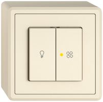 AP-Leuchtdruckschalter EDIZIO.liv SNAPFIX® für Licht&Venti 3/3/1L KS gelb cr