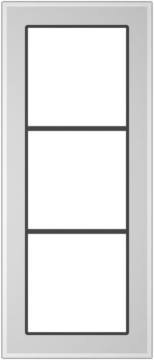 Abdeckrahmen SIDUS 3×1 weiss