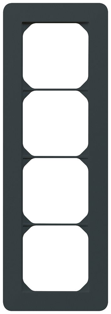 UP-Abdeckrahmen kallysto.trend 4×1 schwarz 94×274mm