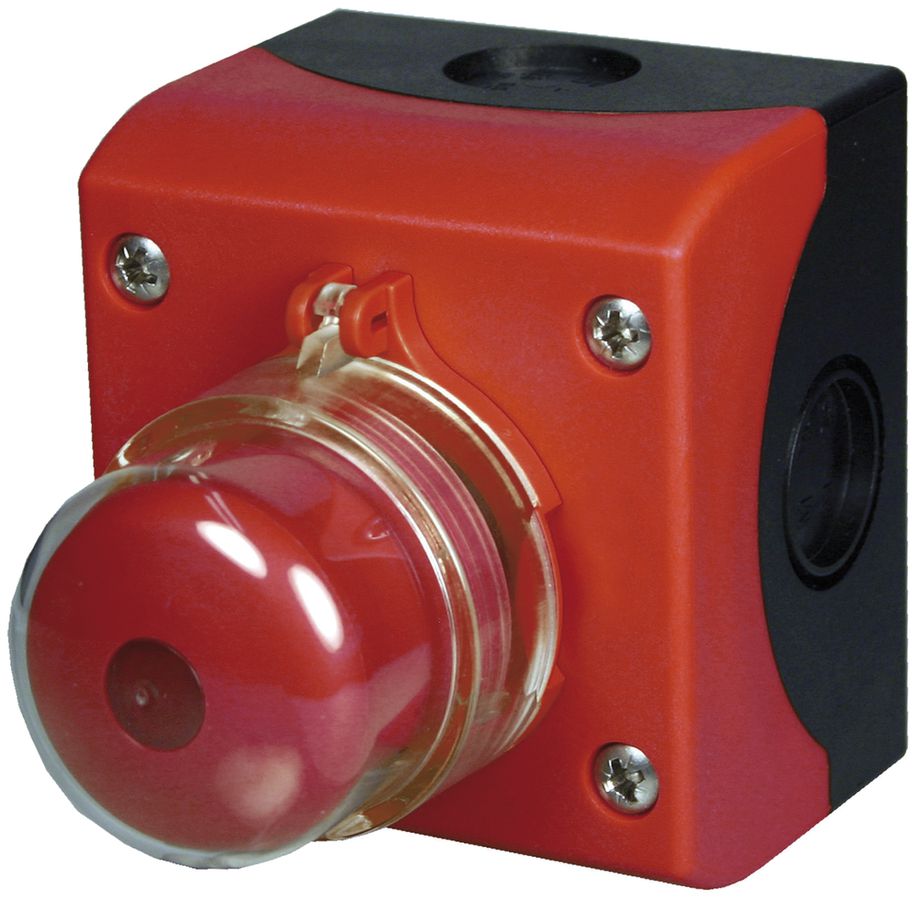 Interrupteur arrêt d'urgence AP 1F+1O pour installation ll.PV, plomb.