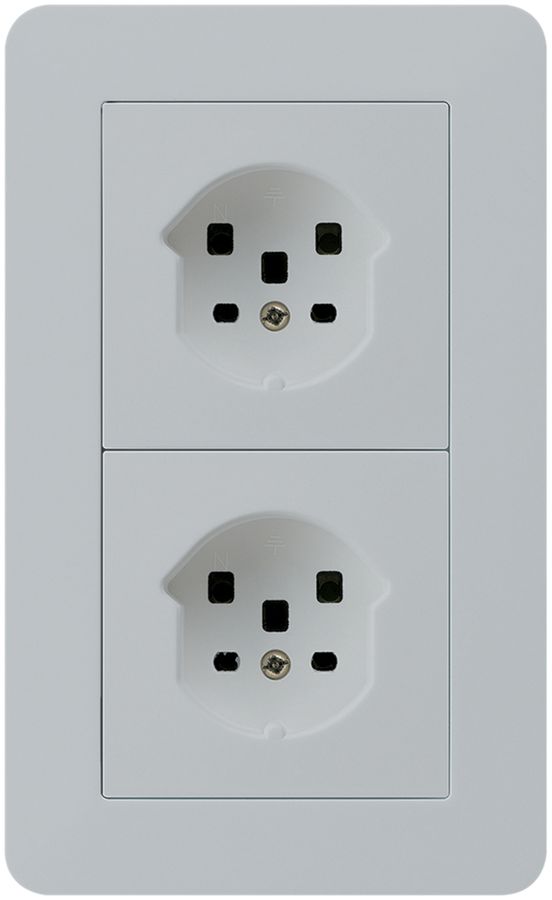 Combi ENC 2×1 HA kallysto.trend 2×type 25 avec bornes enfichables gris clair