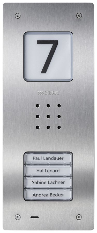 Poste audio externe ENC Siedle Compact système bus 4 12VAC 273×110×49mm IP54