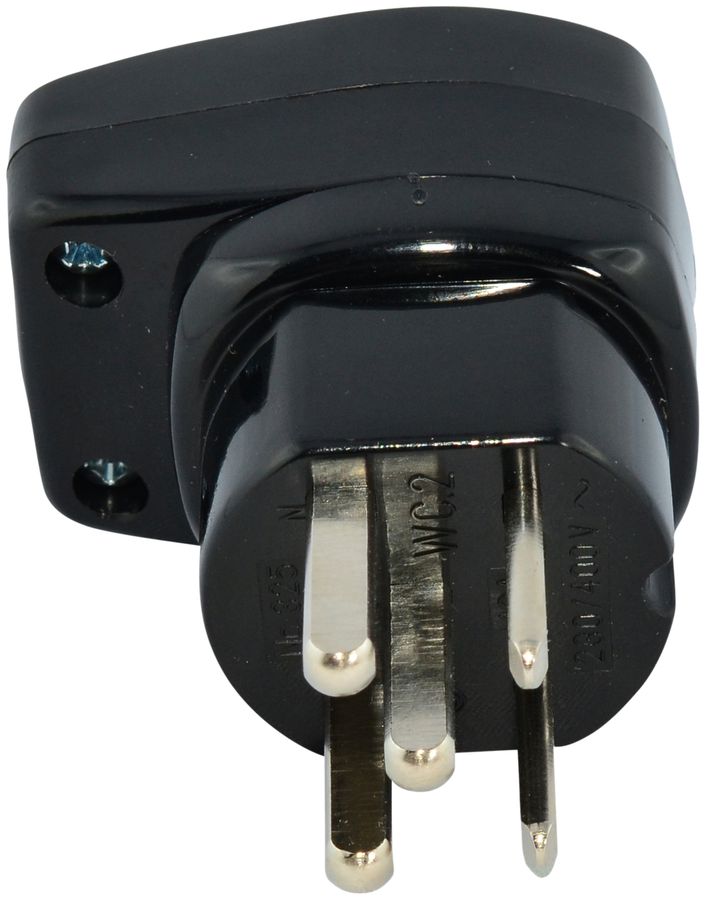 Stecker Warob T25L Einführung vertikal schwarz