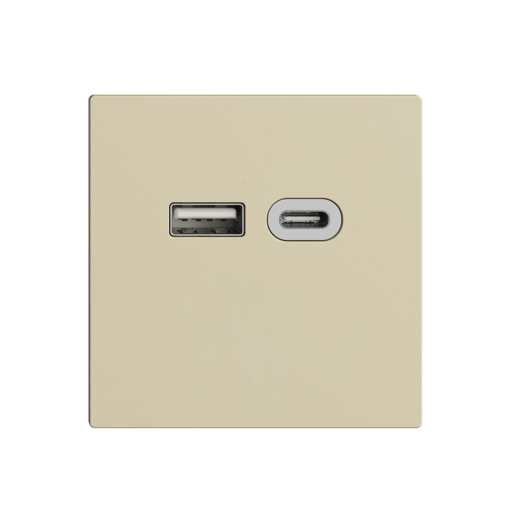 Prise USB 18W type A + type C Feller EDIZIOdue F 230V 3600mA vanille