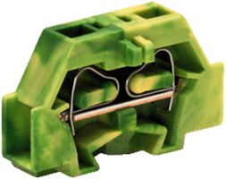 Klemme 2L WAGO 2.5mm² grün/gelb