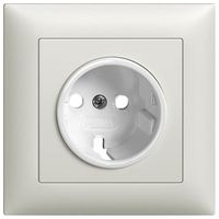 Frontset EDIZIOdue Schuko hellgrau