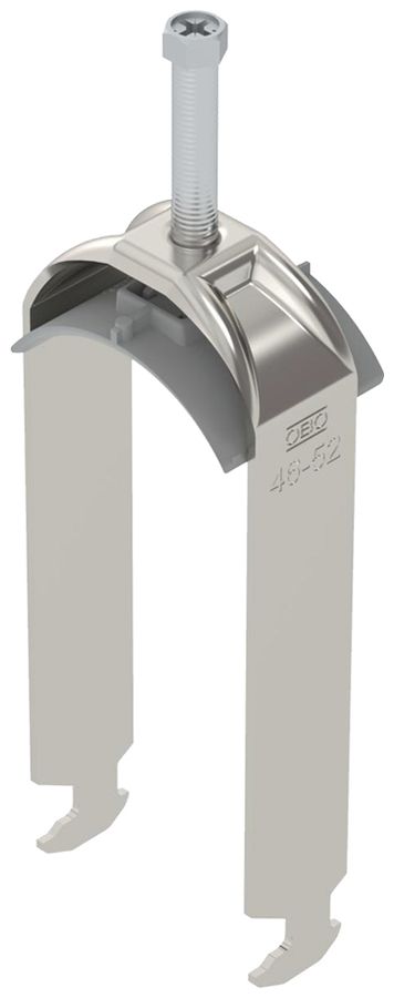 Fixation rapide BET 2056 pied à H matière synthétique 46…52mm 2×câble A2 1.4301