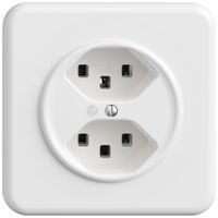 UP-Steckdose STANDARDdue SNAPFIX® 2×T23 mit LED ws