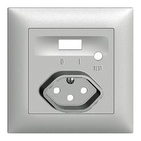 Frontset EDIZIOdue zu FI-Steckdose silver