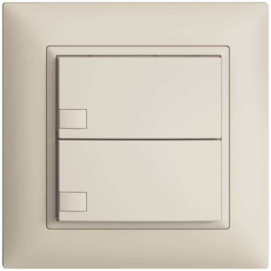 Poussoir ENC KNX 2× EDIZIOdue crema RGB sans LED