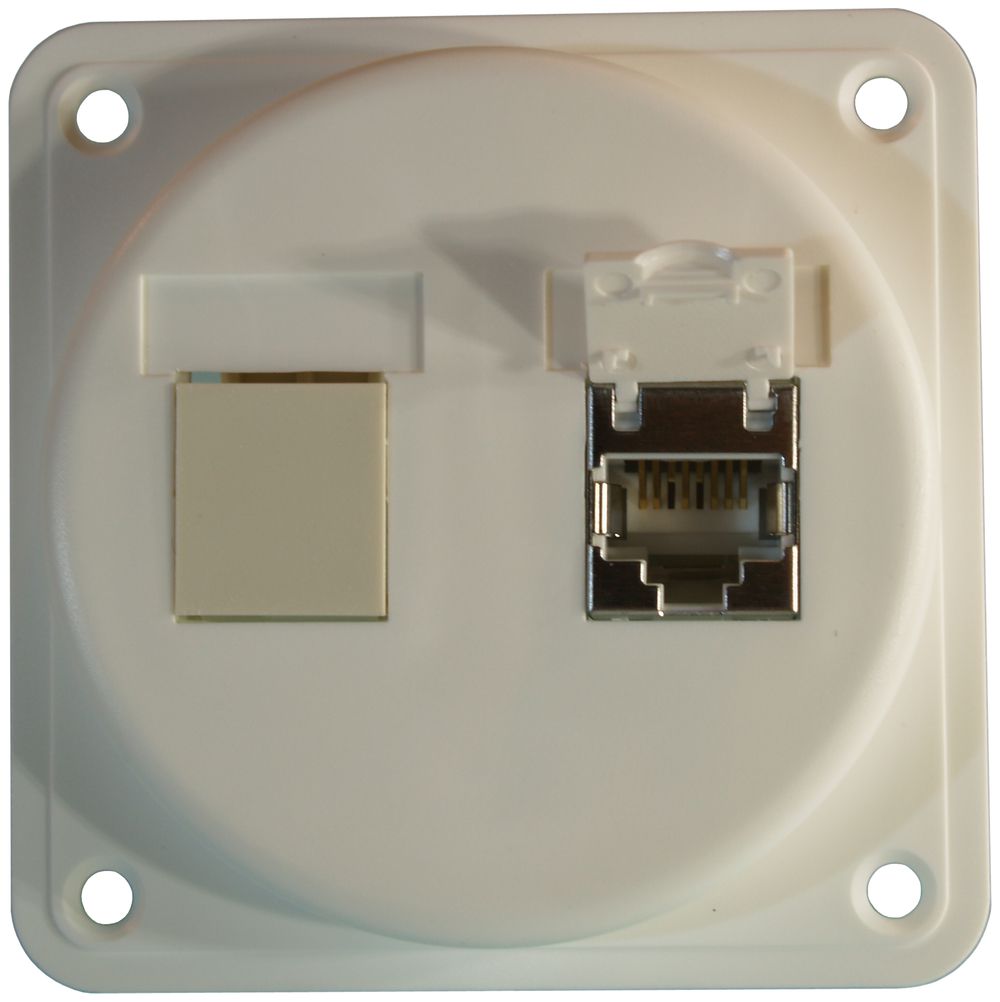 Dose Kat.6 IK 2f.1RJ45/s weiss