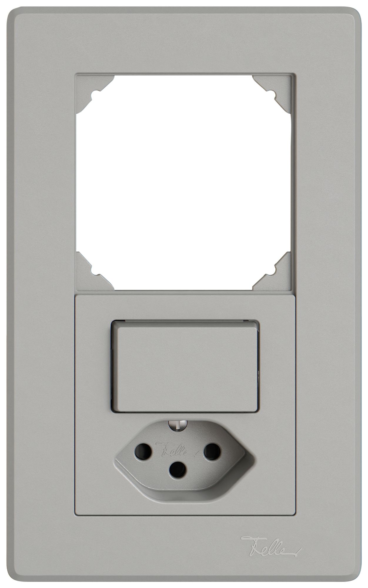 UP-Kombination EDIZIO.liv SNAPFIX® 2×1 156×96mm leer+Schema 3/1L+T13 hellgrau