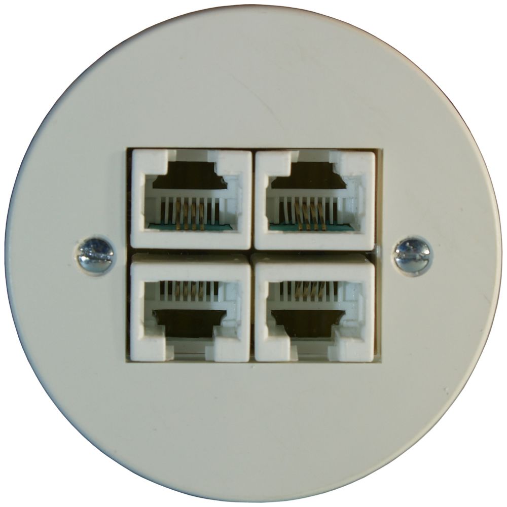 Boîte de raccordement ENC ST.4×RJ45 blanc