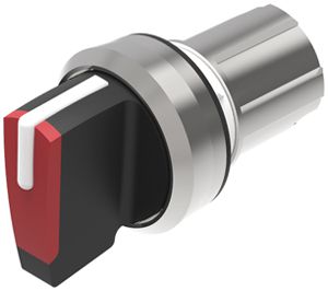 EB-Drehschalter EAO45 0-rast. rot, Ring silber