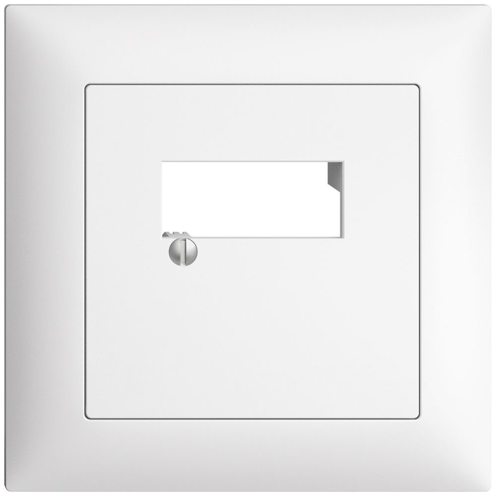 UP-Frontset EDIZIOdue weiss 88×88mm 2×RJ45