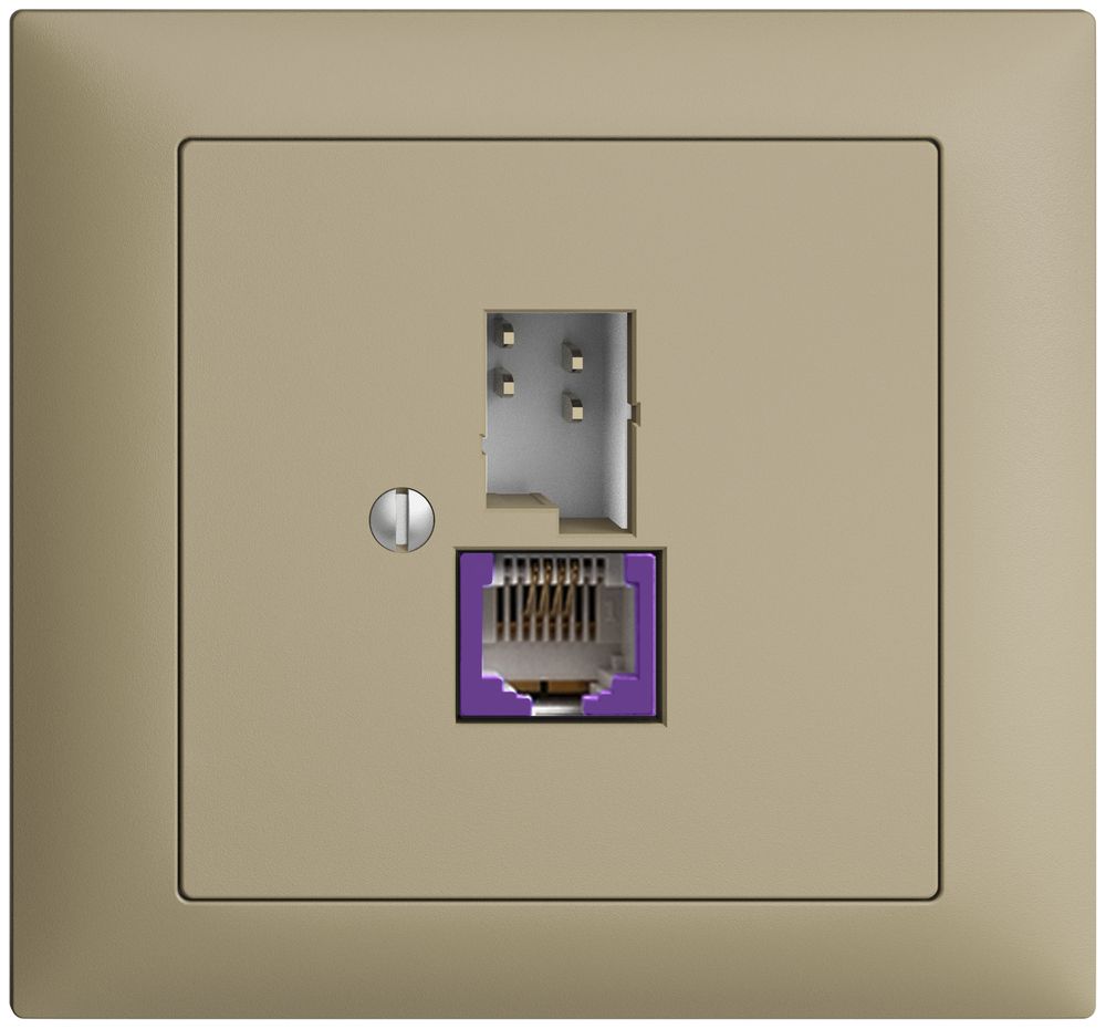 EB-Dose T+T 6P/1×R45 DSL-Breitband EDIZIOdue sand