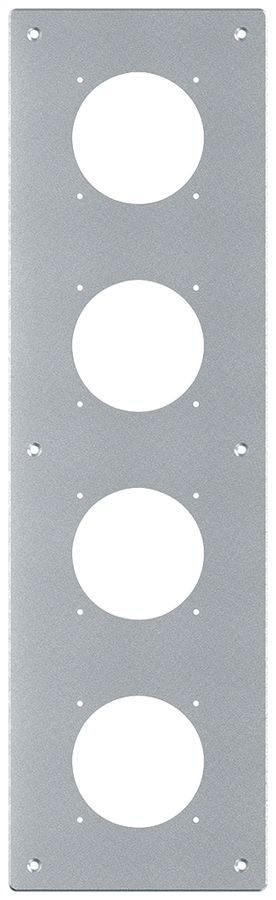 Plaque de montage ENC robusto 4×1 aluminium, nature
