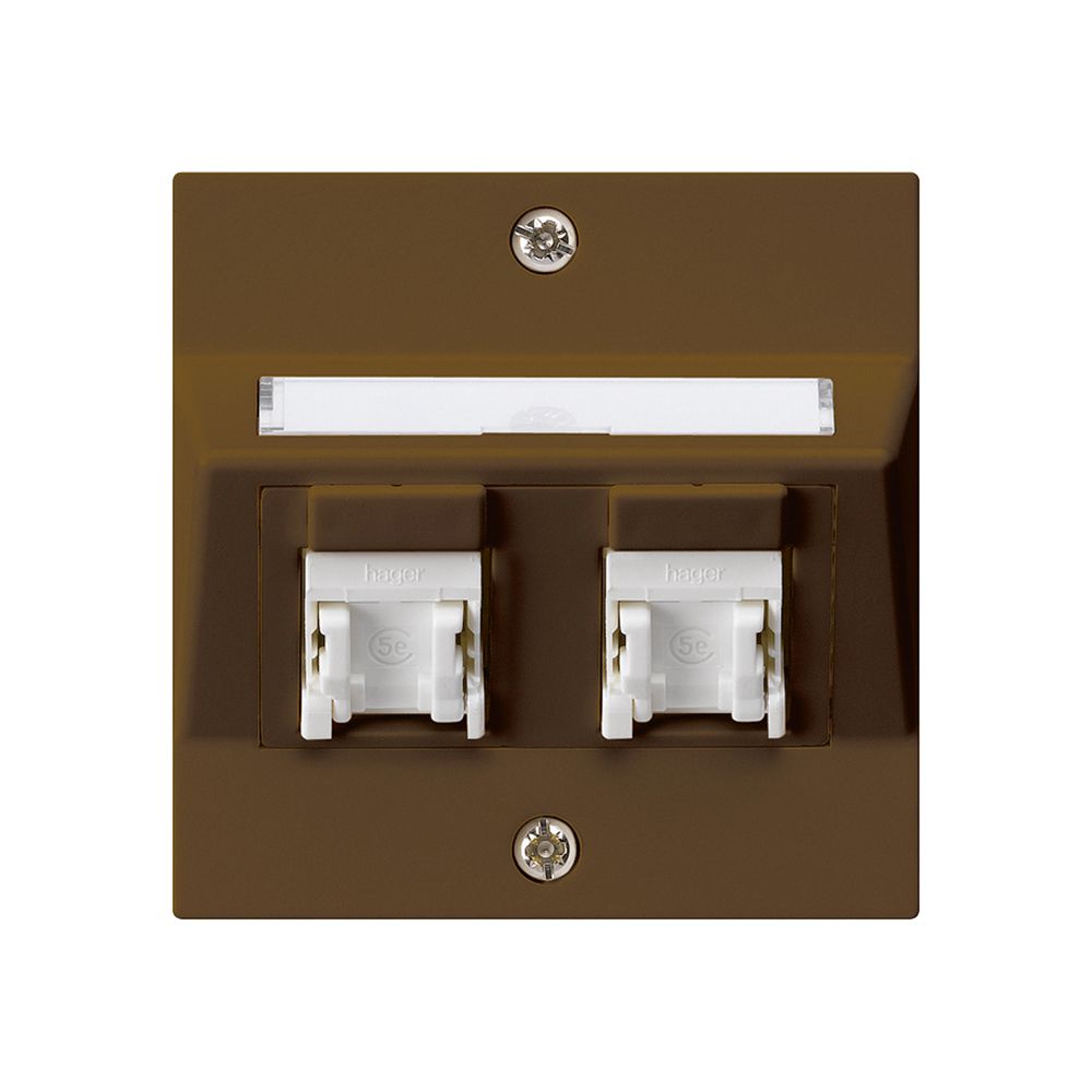 UP-Montage-Set kallysto A Kat.5e 2RJ45/u braun
