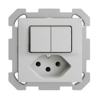 UP-Kombination 2×A-R/1P+T13 EDIZIOdue hellgrau