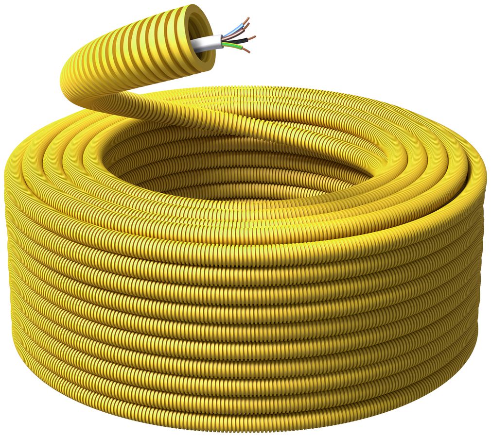 Tube d'installation précâblé KRFWG PM M20 jaune câble 1×4×1 2LNPE pour store