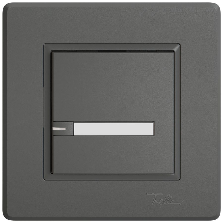 Poussoir universel ENC EDIZIO.liv UNI SNAPFIX® 5…48V a.LED 1× comm.1T étiqu.grf