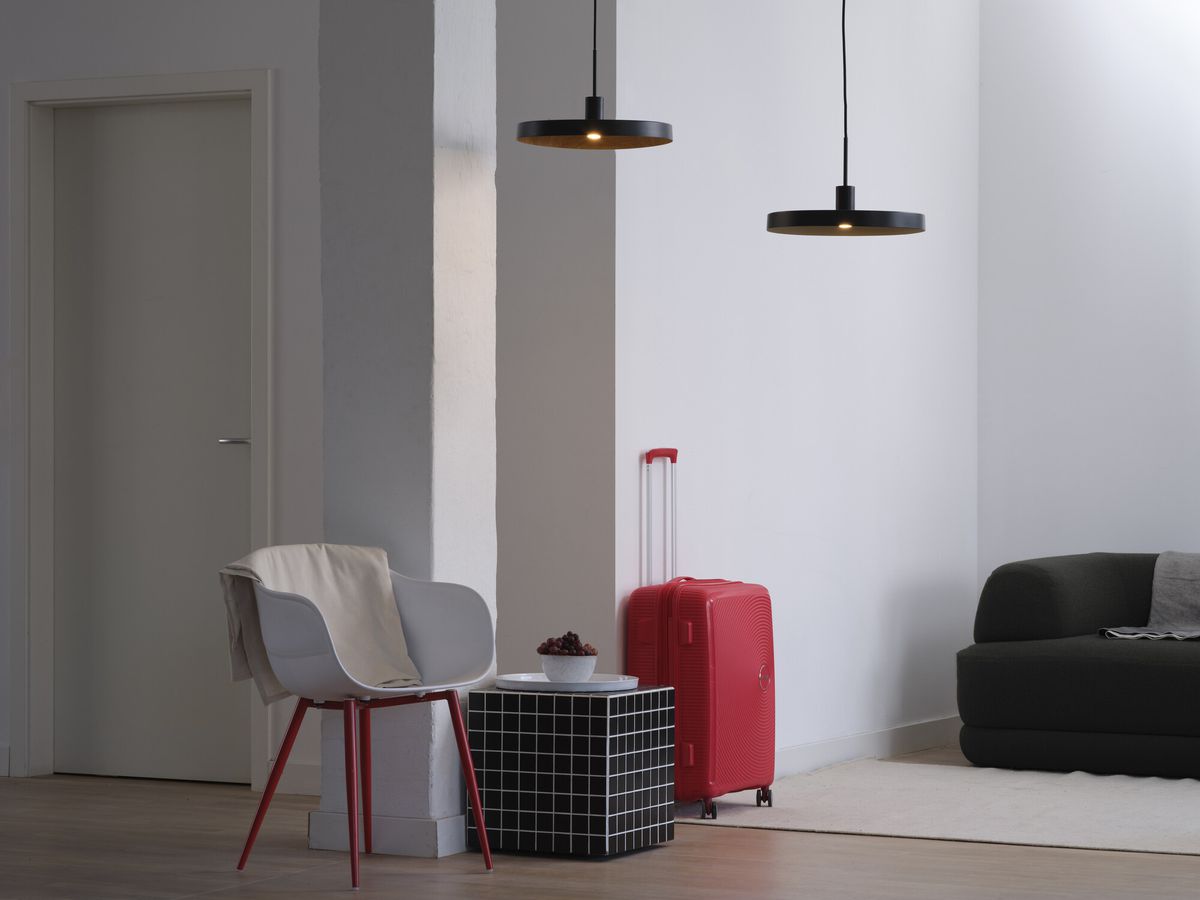 Lampada sospesa LEDVANCE Decor Plate E27 1×15W Ø400mm nero/legno