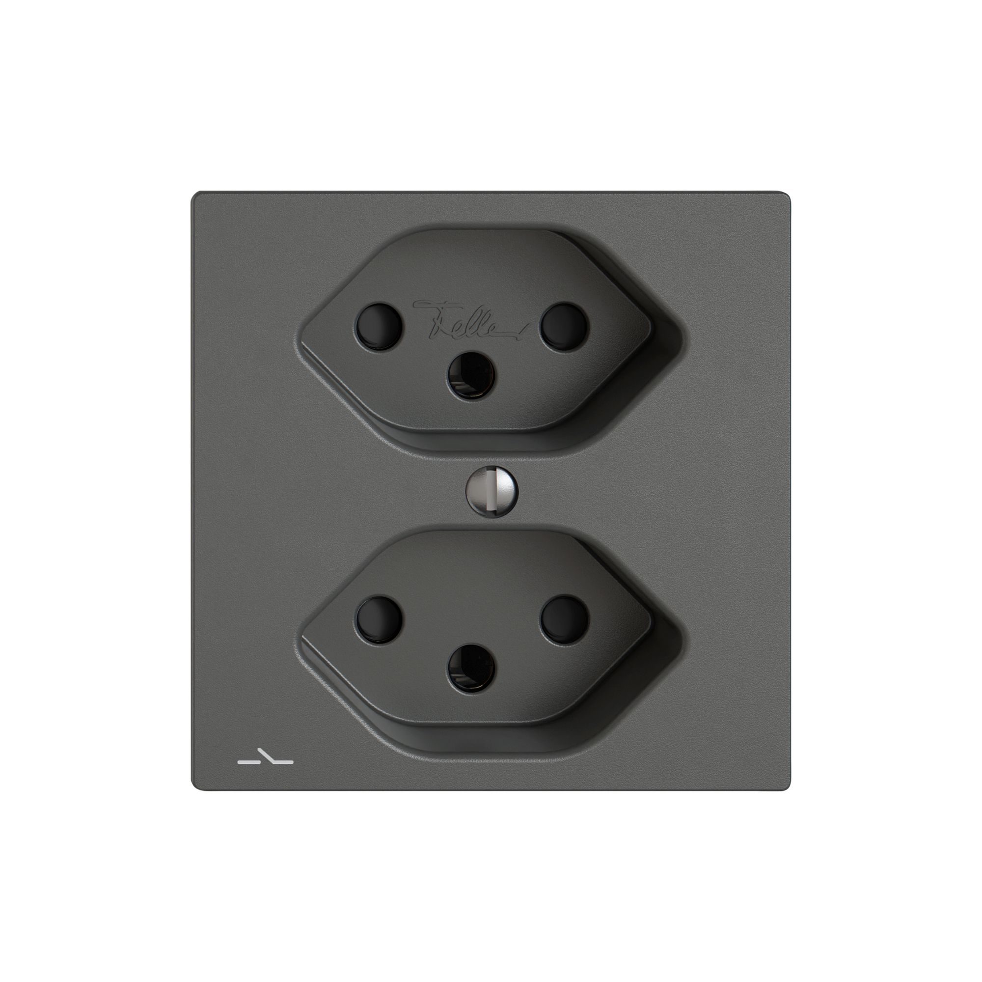 Prise EDIZIO.liv SNAPFIX® 2×T13 1×S avec shutter grf