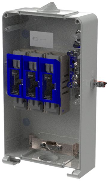 Coffret d’abonnés Rauscher & Stoecklin KH-160/1/e triphasé 240×450×140mm