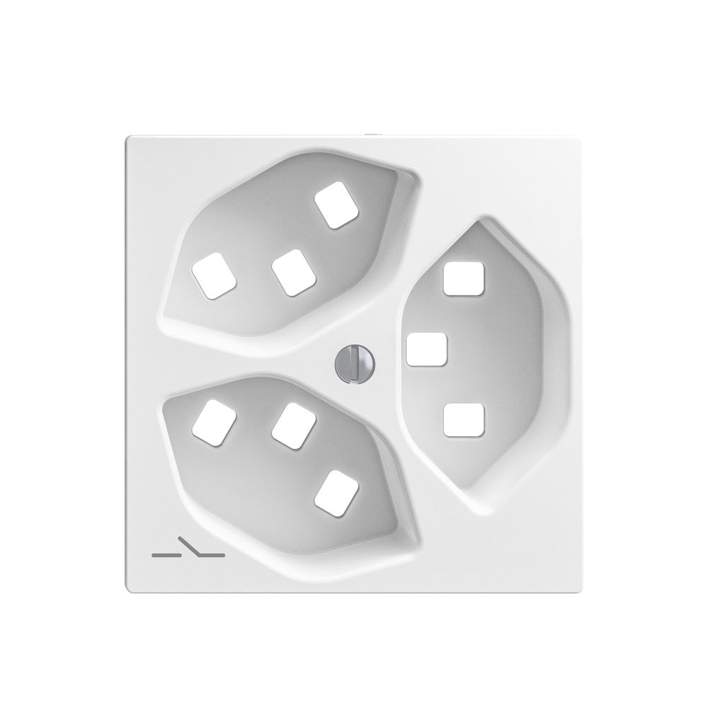 Kit montaggio Feller EDIZIOdue, per presa 3×T23 1×separato, bianco