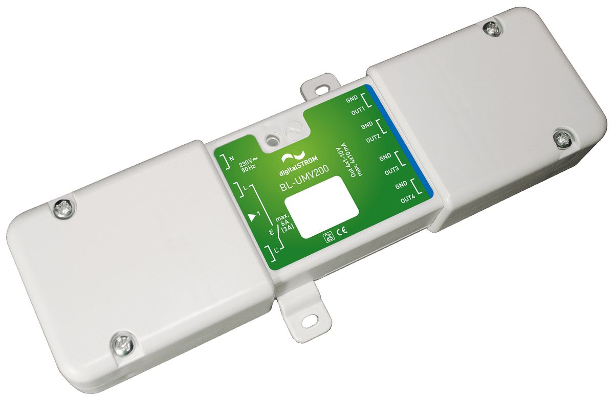 Module d'aération AP digitalSTROM BL-UMV200, 1S 6A, 4× 1…10V, 175×52×28mm