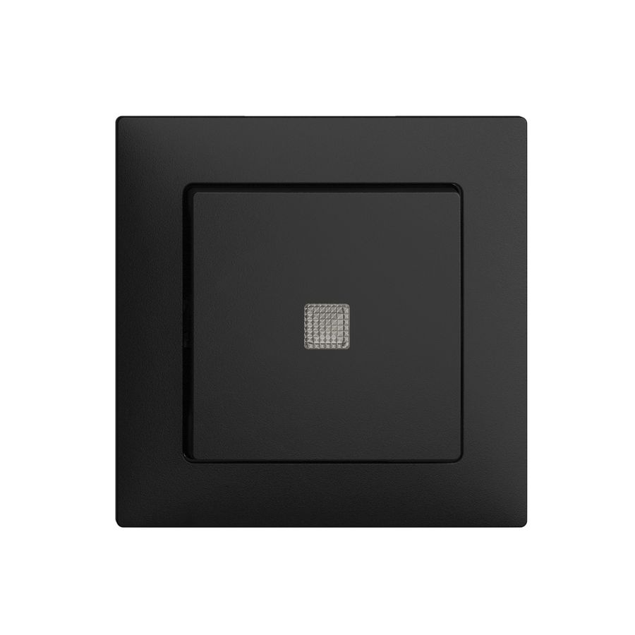 Kit frontal EDIZIOdue noir 60×60mm, lentille, frontale