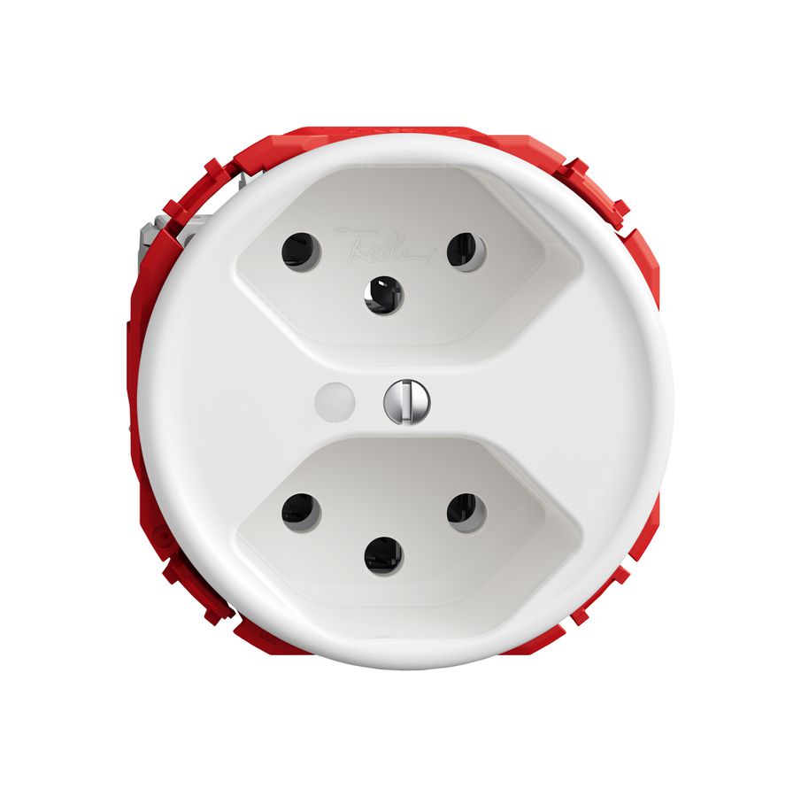 Presa STANDARDdue SNAPFIX® 2×T13 con LED bi