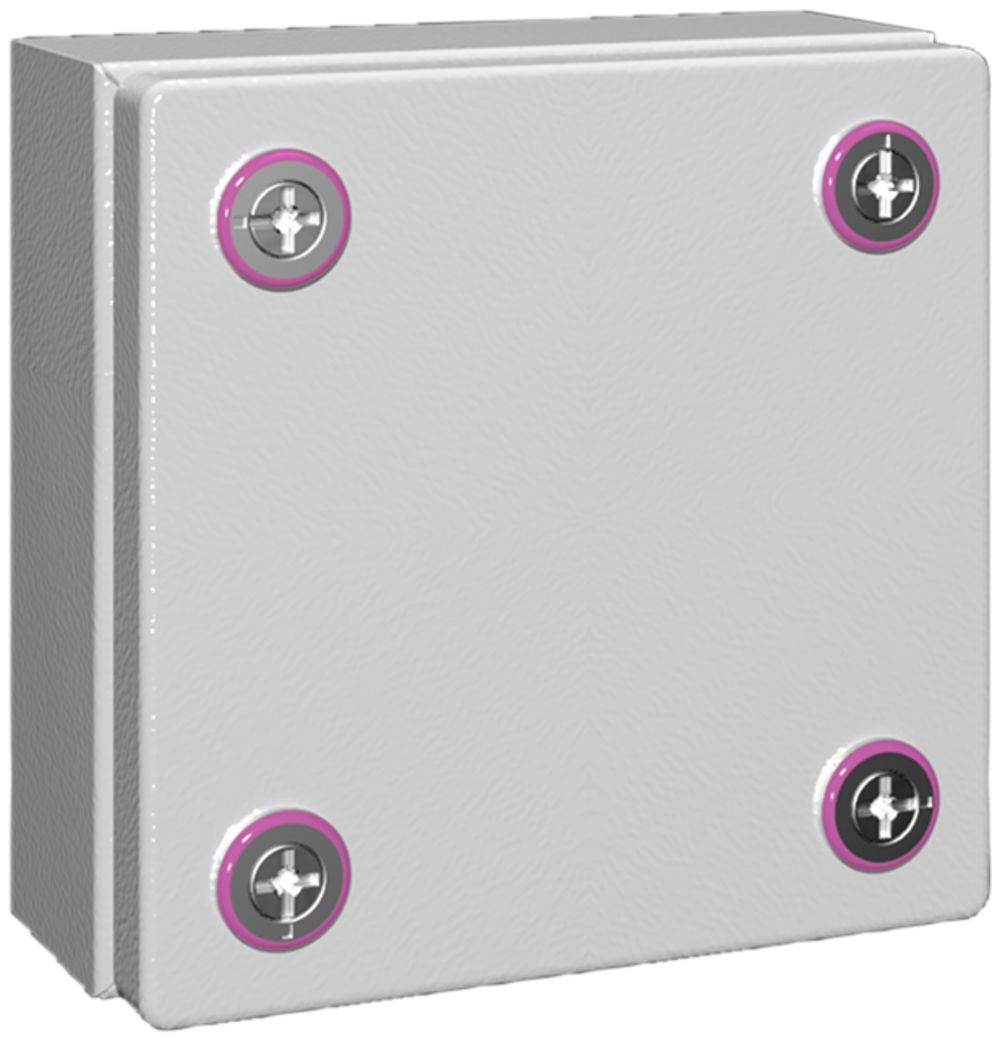 Petit boîtier Rittal KX Jonction, IP66, 150×150×80mm, tôle d'acier