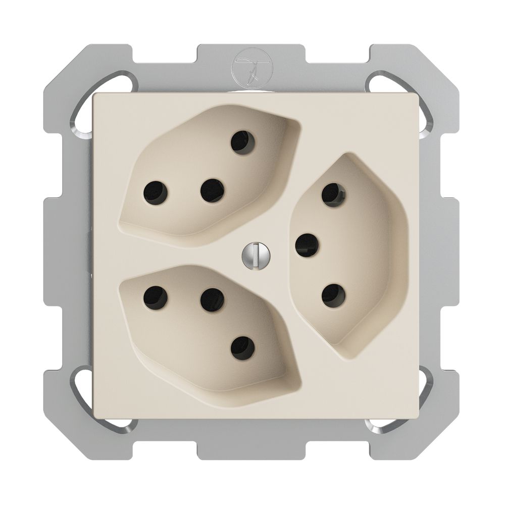 Prise ENC EDIZIOdue 3×T13 crema 3×S