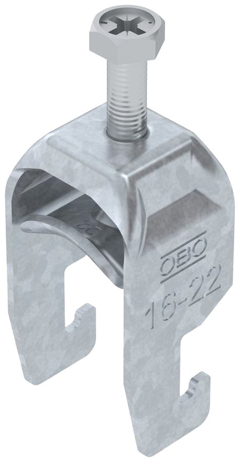 Fixation rapide BET 2056 pied à U métal 16…22mm 1×câble acier Zn-ch-im