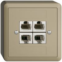 Presa AP 4×RJ45/u 4P sep. EDIZIOdue sand ITplus