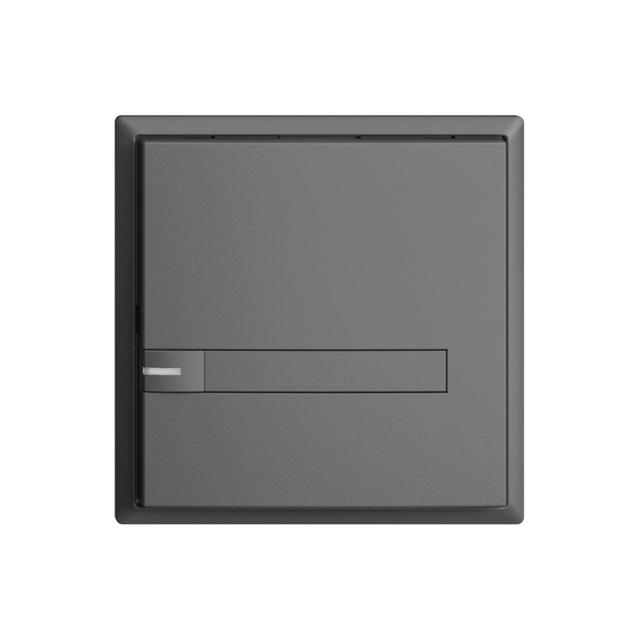 UP-Universaltaster 1×1T EDIZIOdue dunkelgrau, mit Papiereinlage + LED