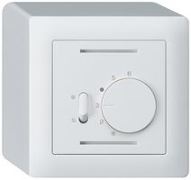 Thermostat AP Hager kallysto, avec interrupteur chauffage/refroidissement, blanc