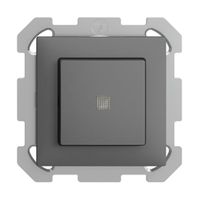 UP-Leuchttaster EDIZIOdue A-R/1P dunkelgrau mit Linse, LED gelb