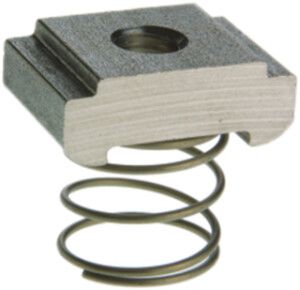 Nutenstein Woertz, rostfreier Stahl A4, M8, mit Feder